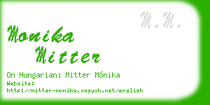monika mitter business card